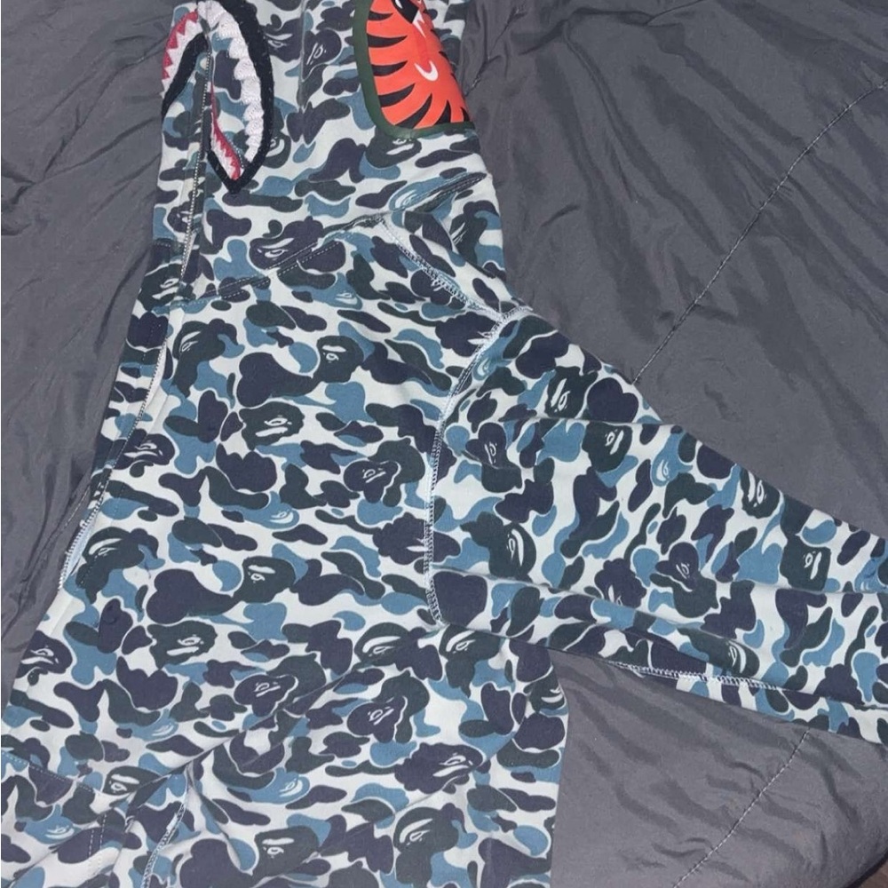 Blue bape barley worn